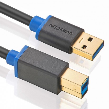 deleyCON USB 3.0 kabel, 1,0m