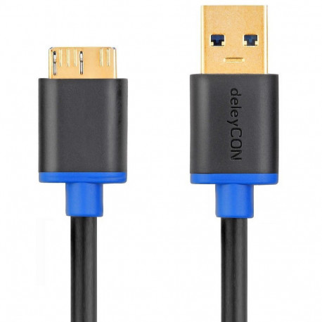 færge tekst Tilbageholdenhed deleyCON USB 3.0 kabel, 0,5m - Coferro Cables