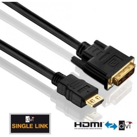 Purelink HDMI:DVI sort 5,0m