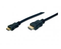 HDMI:Mini HDMI sort 5,0m