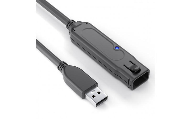 CSL USB 3.0 Verlängerungskabel 5m Aktiv – Mit Repeater & Externem Stromanschluss