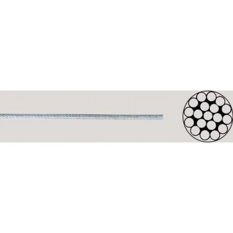PVC wire 1x19 1,3-2,3mm 100m s
