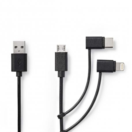 3-i-1 USB 2.0 kabel, USB-A: Ha