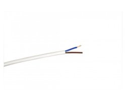 H03VV-F 2x0,75 mm² hvid 100m